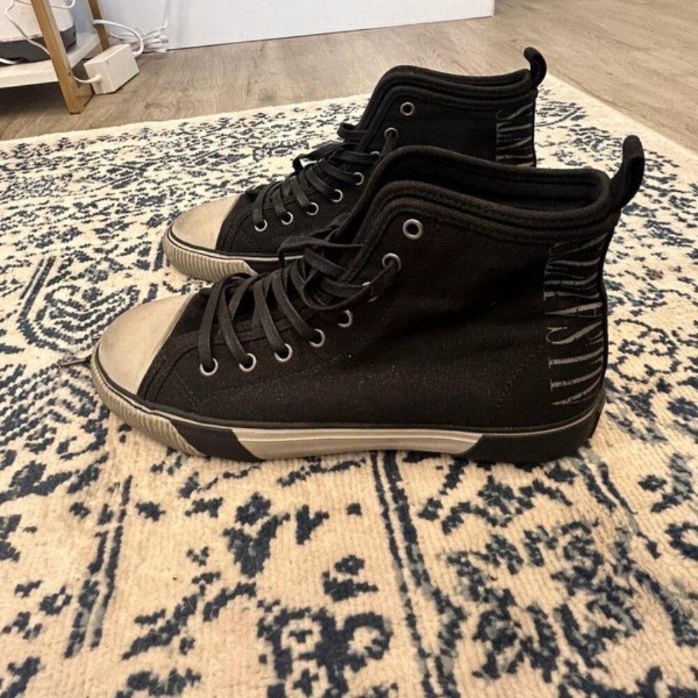 Rare AllSaints Rigg High Top Tennis Shoes Sneakers Size 42 / US 8